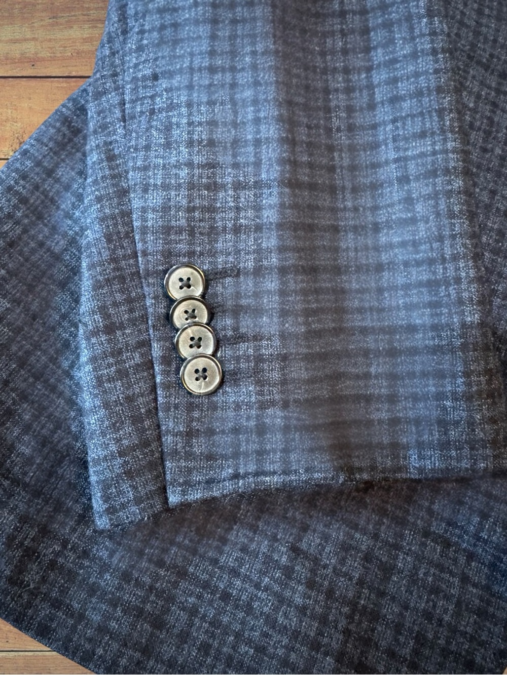 Joseph Abboud Men's Blue Plaid Sport Coat Blazer Jacket 2-Button Notch Lapel 50R - Picture 13 of 16